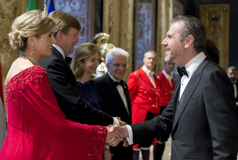 Ernesto Pravisano, Presidente del COMITES Olanda, ha salutato i Reali dei Paesi Bassi presso il Quirinale